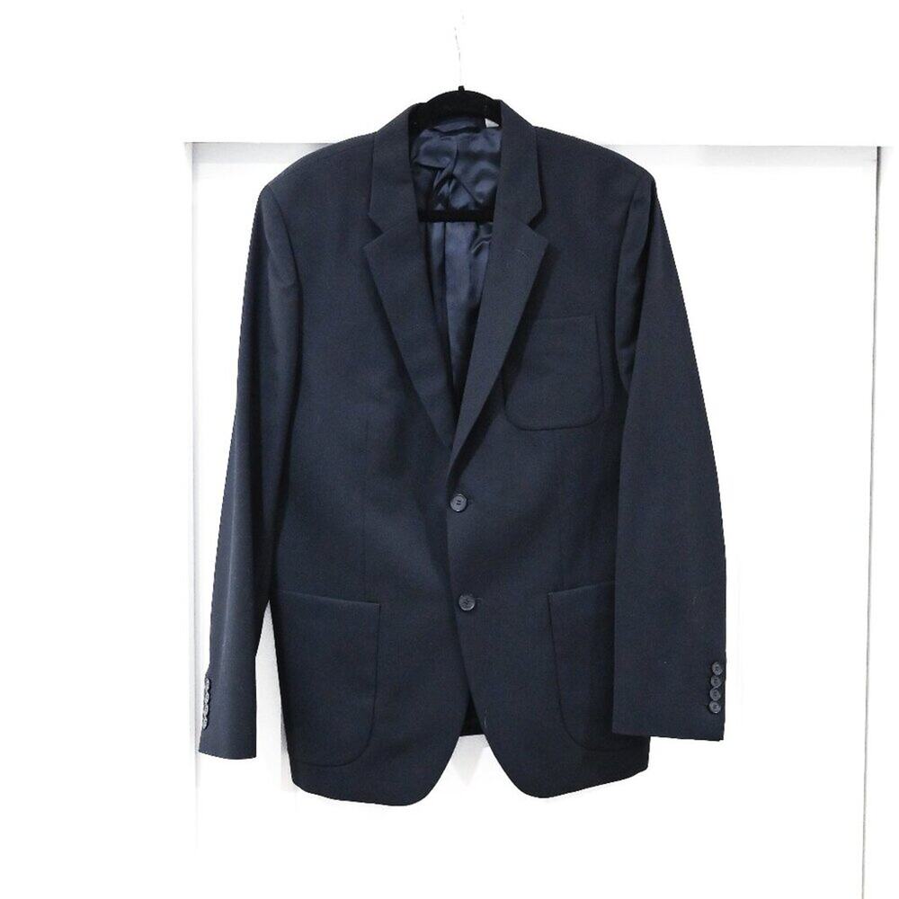 Vince. Mens Size 44 Navy 100% Wool Blazer
